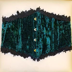 Vintage Velvet Green Corset